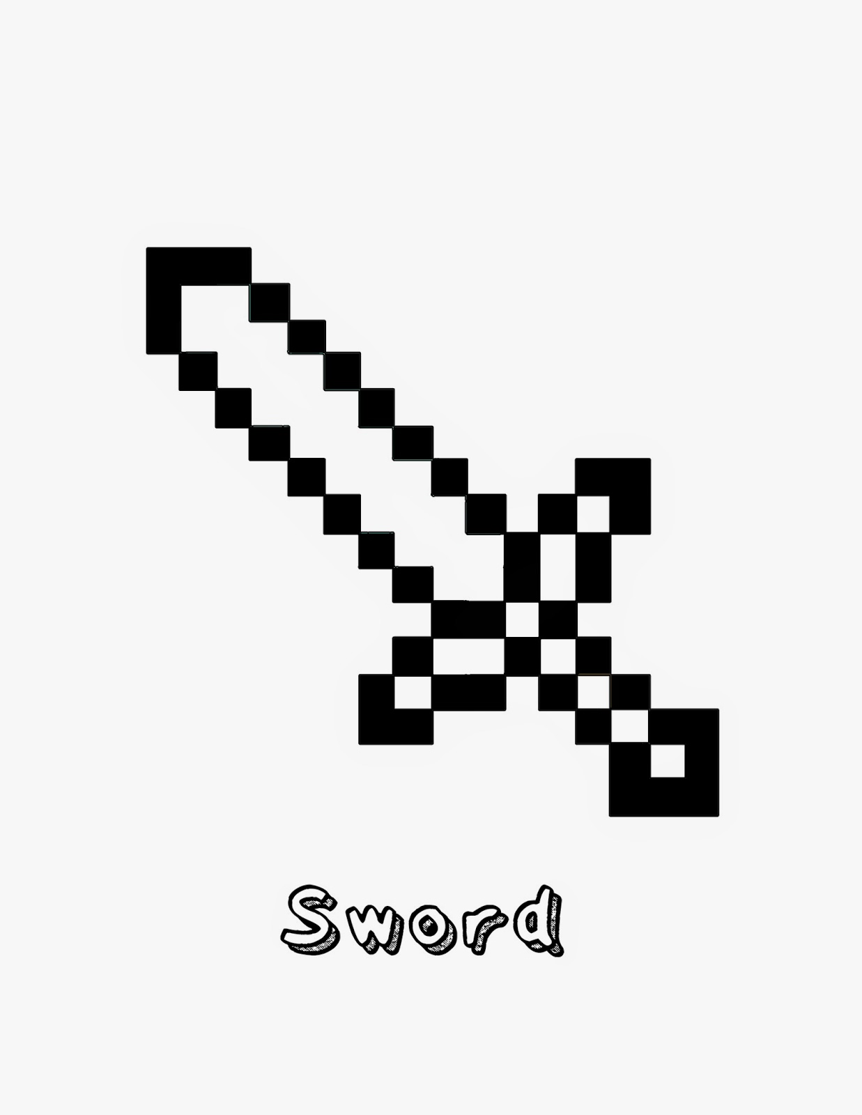 Minecraft Sword Drawing at Explore collection of