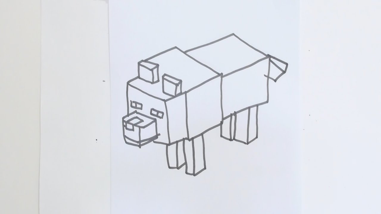 1280x720 Learn How To Draw Minecraft Dogwolf - Minecraft Wolf Drawing