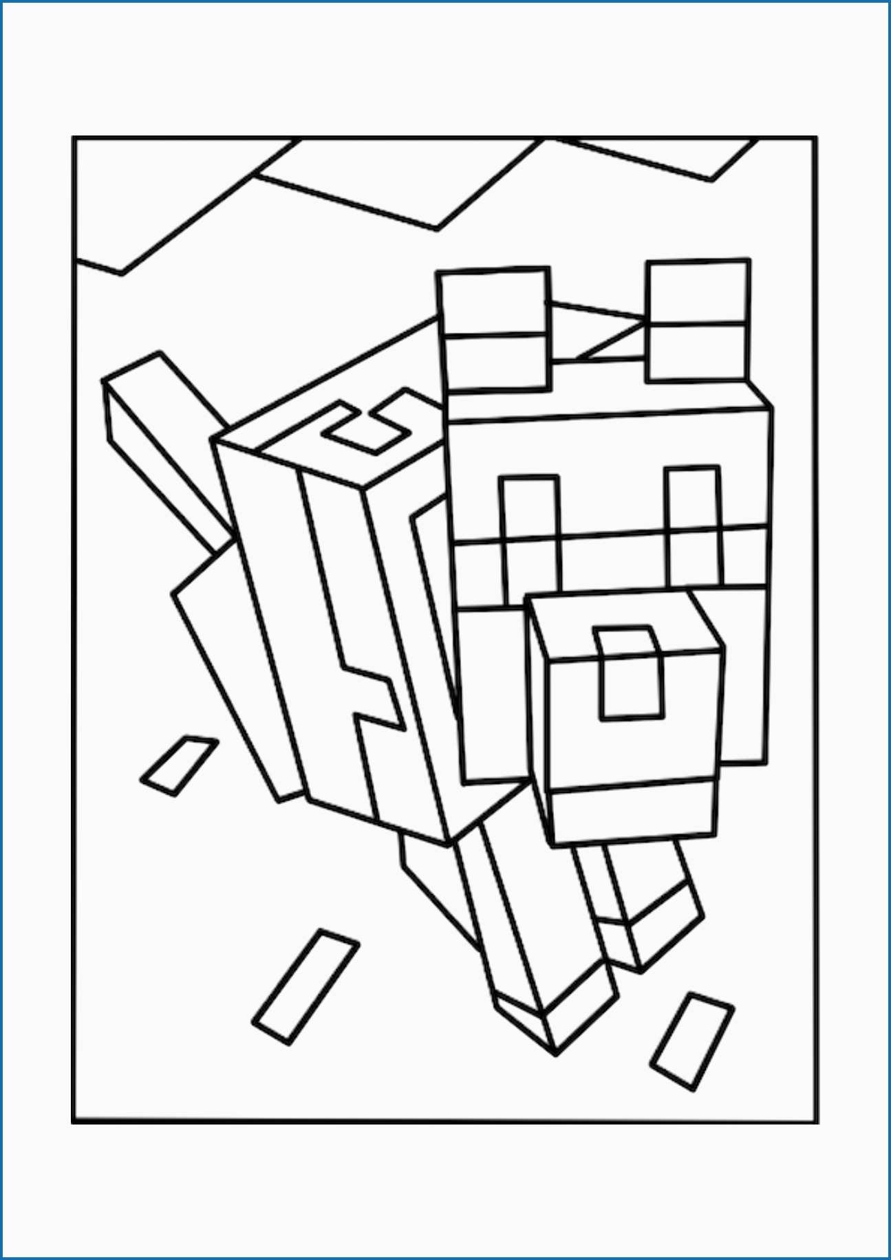 1295x1832 Minecraft Wolf Coloring Pages Pretty Ideas Just For You Anablog - Minecraft Wolf Drawing