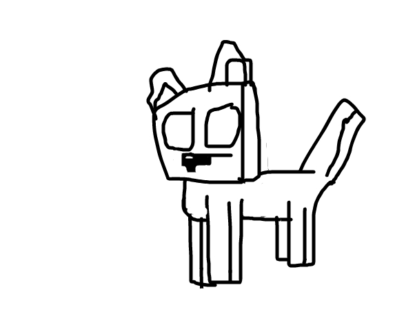 602x452 Minecraft Wolf Animation Drawing Base - Minecraft Wolf Drawing