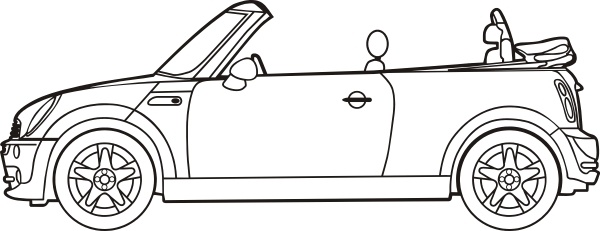 600x231 mini cooper convertible clip art free vector in open office - Mini Cooper Drawing