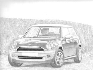 Mini Cooper Drawing at PaintingValley.com | Explore collection of Mini ...