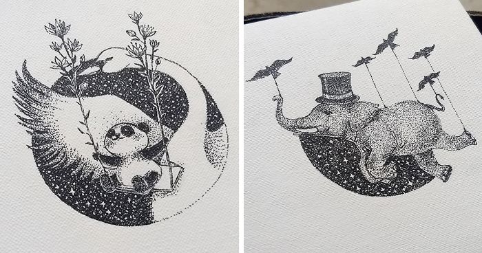 700x368 i transfer my imagination onto mini canvases - Mini Drawings