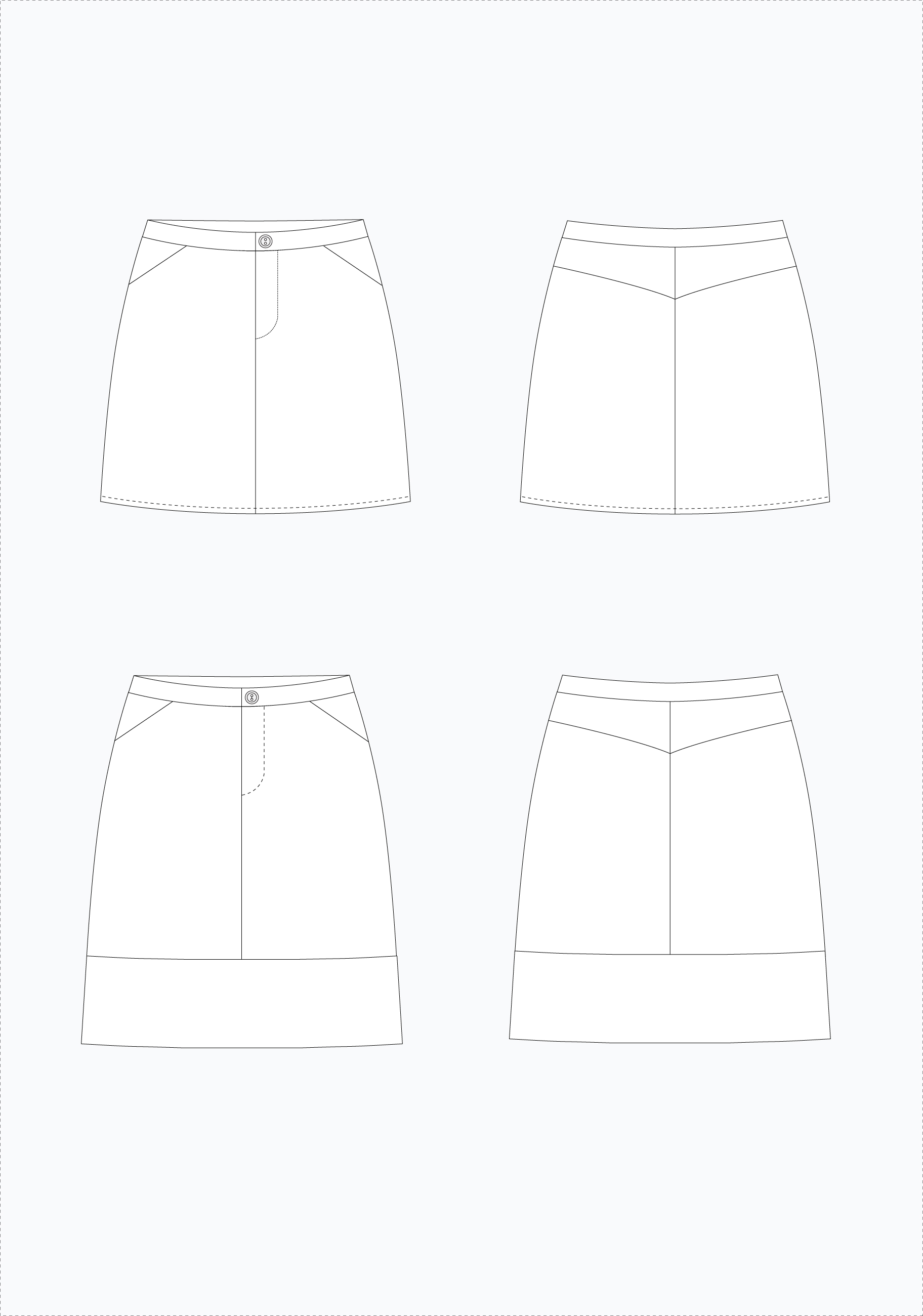 1824x2600 grainline studio moss mini skirt - Mini Skirt Drawing