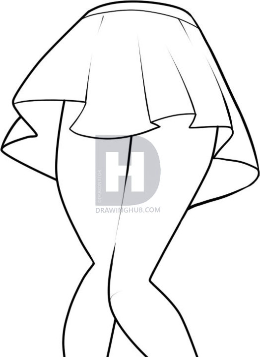 524x720 how to draw a skirt, skirts, step - Mini Skirt Drawing