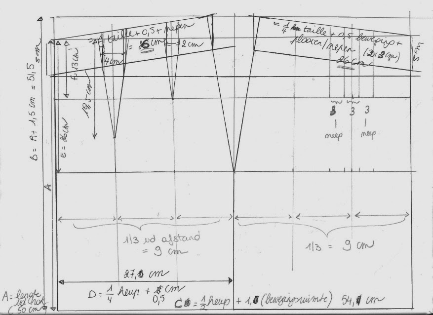 877x638 coser cosas tutorial for drafting a mini skirt - Mini Skirt Drawing