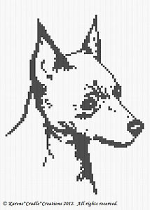 214x300 Crochet Patterns - Miniature Pinscher Drawing
