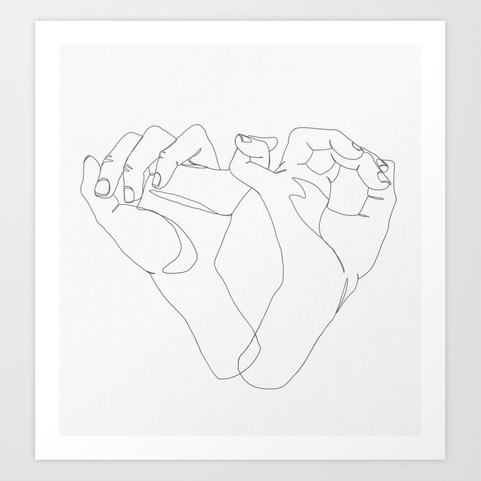 700x700 minimalist hand drawing art print - Minimalist Drawing