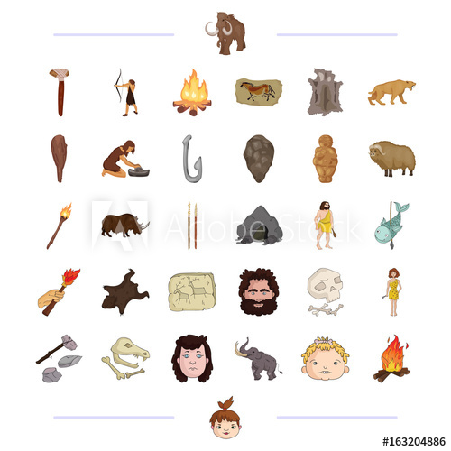 500x500 neolithic, prehistoric, hunting and other web icon in black style - Mining Drawing