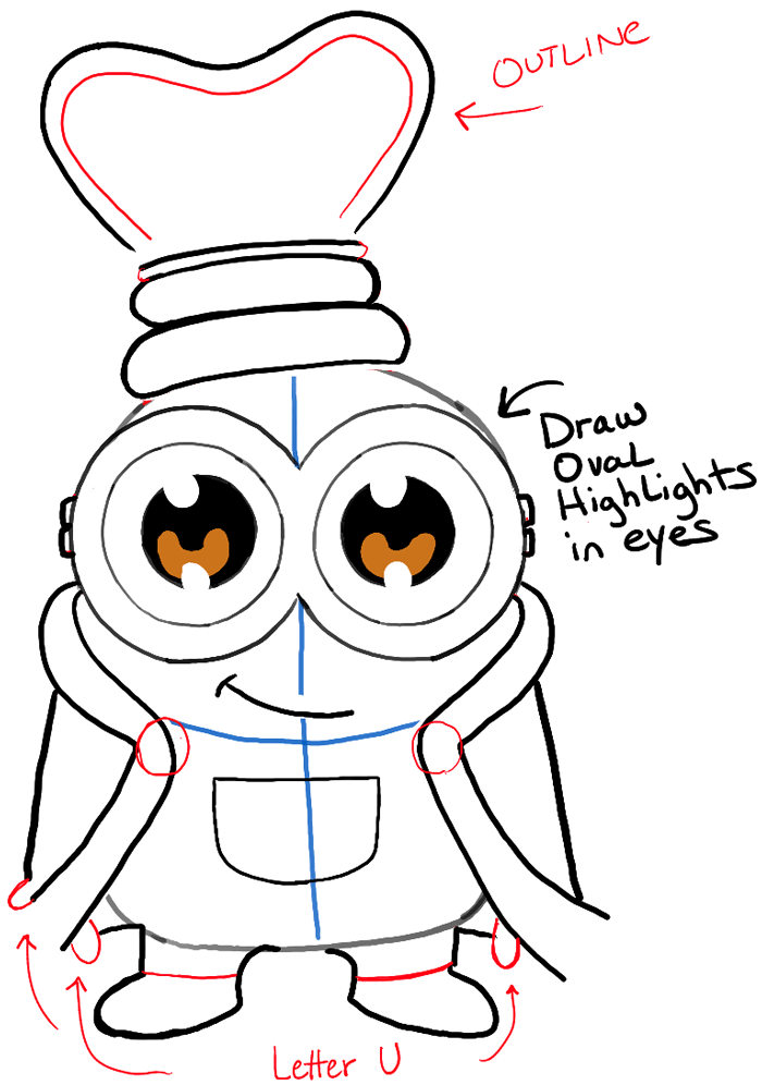 700x996 How To Draw Cute Chibi King Bob From The Minions Movie With Easy - Minion Bob Drawing
