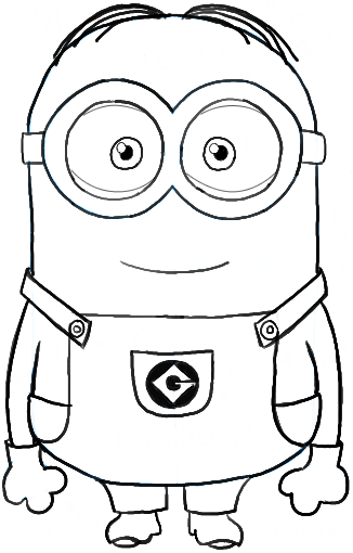 326x510 How To Draw Dave One Of The Minions From Despicable Me Drawing - Minion Bob Drawing