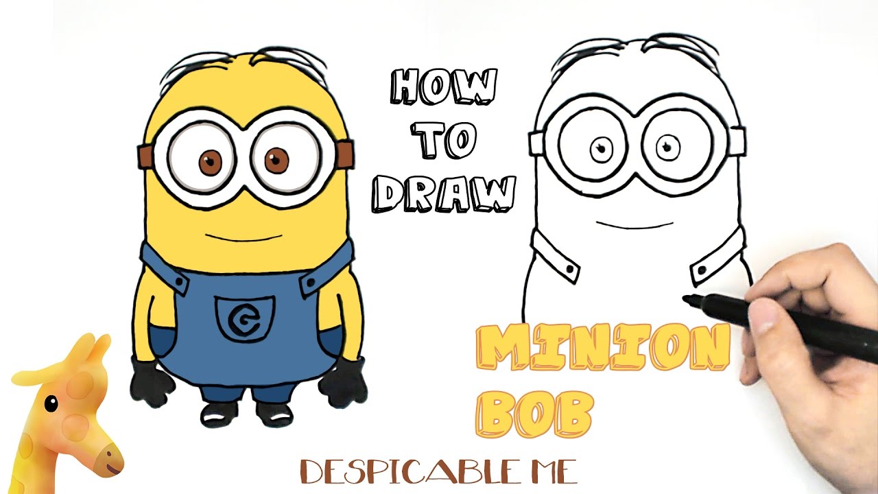 1280x720 how to draw minion bob despicable me - Minion Bob Drawing