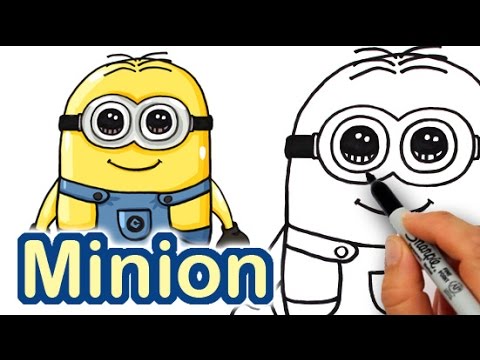 480x360 how to draw minions step - Minion Cartoon Drawing
