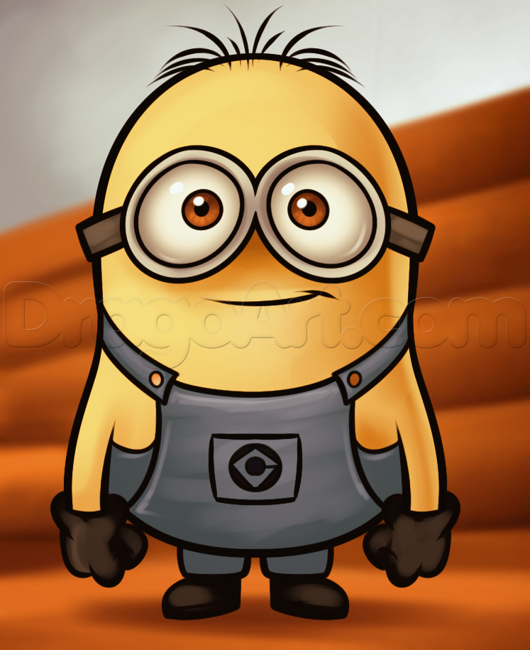 747x915 how to draw a minion from despicable me, grus minions, step - Minion Cartoon Drawing