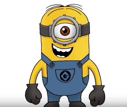 510x429 how to draw a minion step - Minion Cartoon Drawing