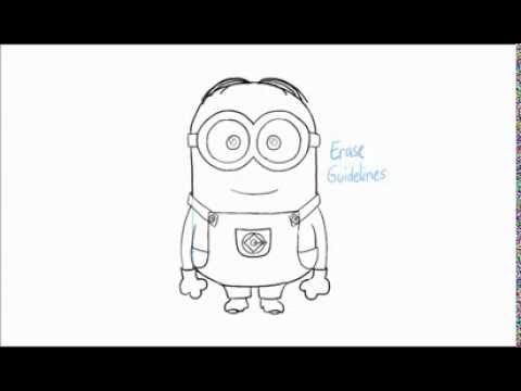 480x360 how to draw dave the minion from despicable me - Minion Dave Drawing