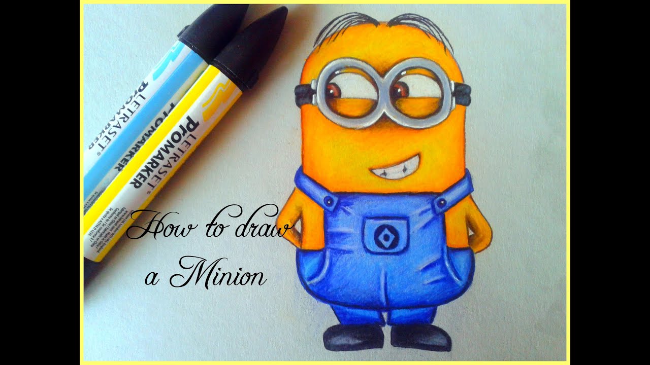 1280x720 how to draw a minion - Minion Dave Drawing