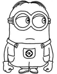 232x300 minion dave coloring pages luxury best minions images - Minion Dave Drawing