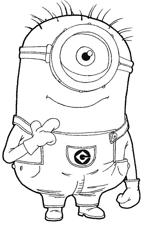 500x778 How To Draw Minion Step - Minion Drawing