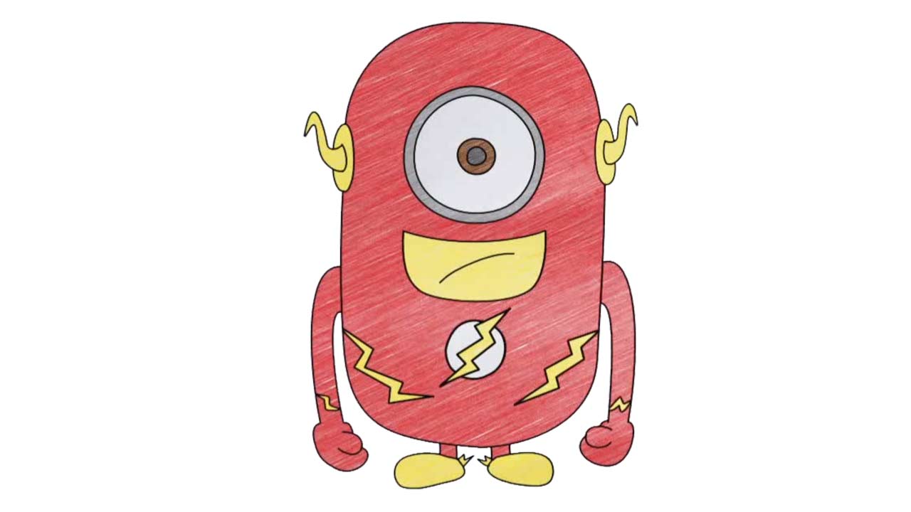 1280x720 How To Draw The Minion Flash - Minion Drawing