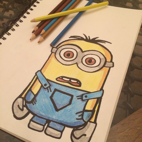 500x500 Minion Drawing Discovered - Minion Drawing