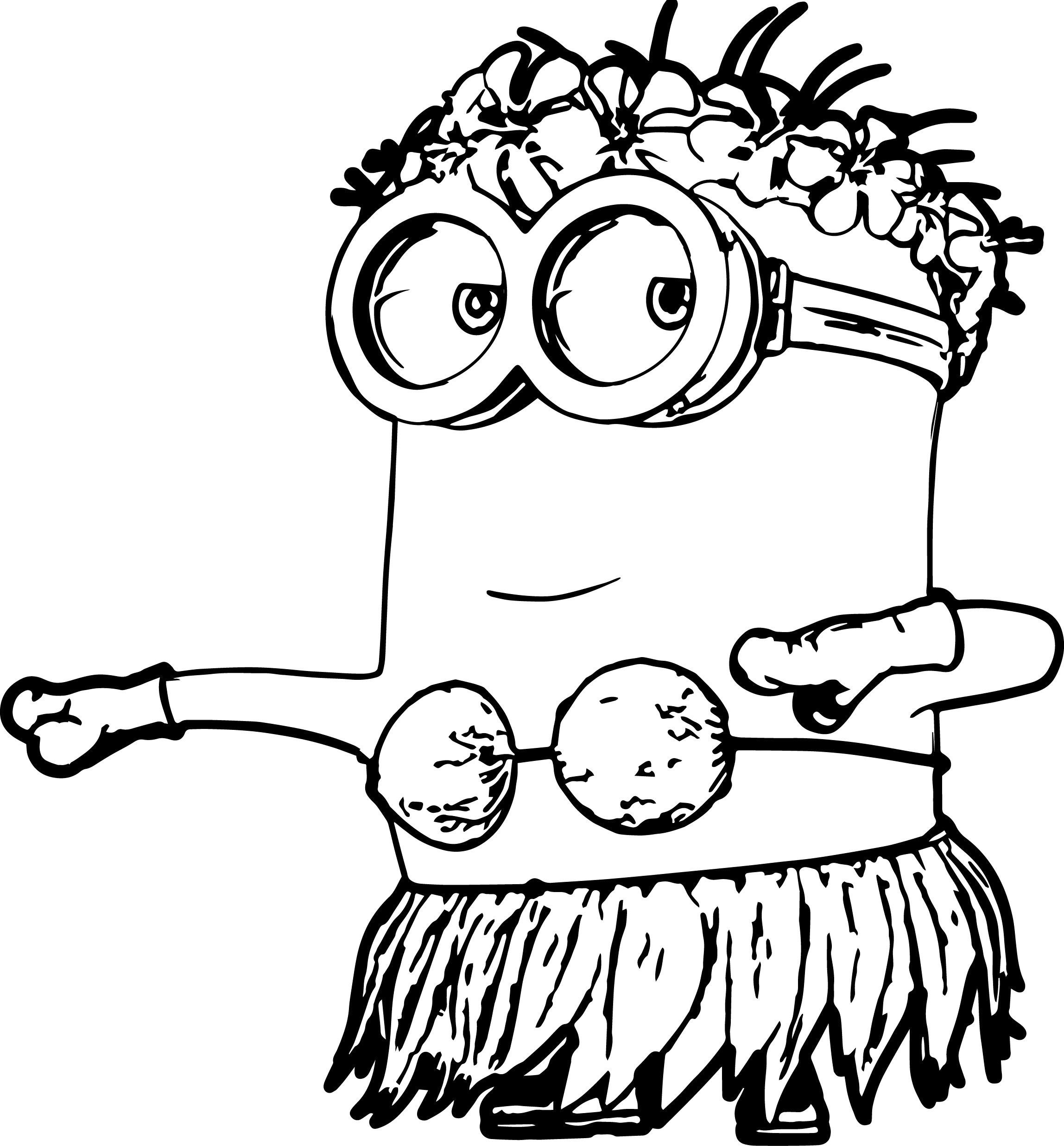2296x2473 Minions Bob Drawing Minion Coloring Pages - Minion Drawing
