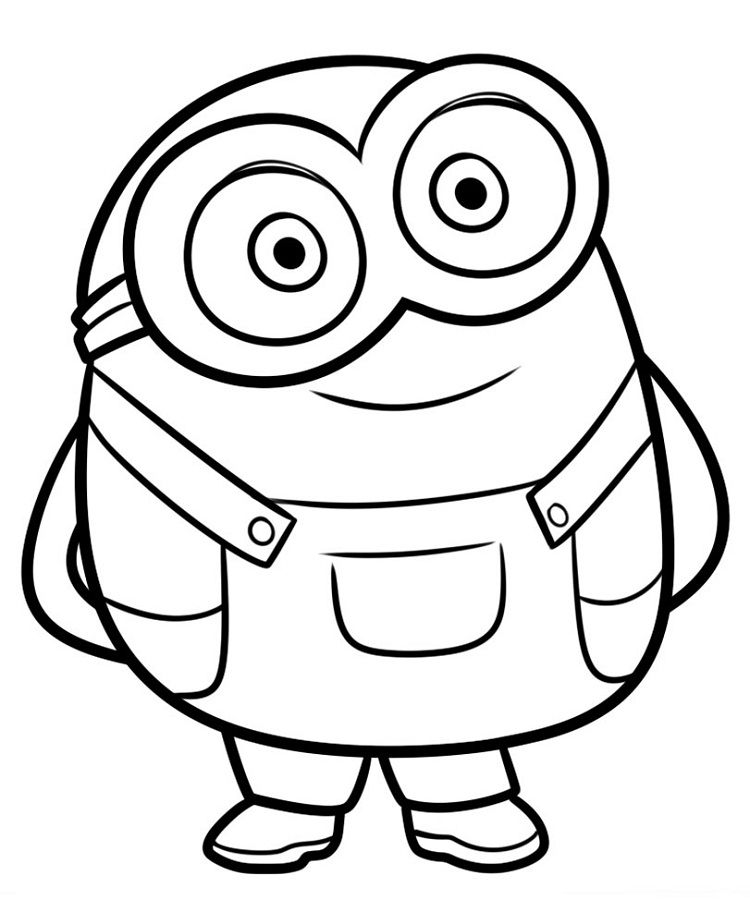 750x924 Easy Minion Coloring Pages Coloring Pages Ideas In Easy - Minion Drawing