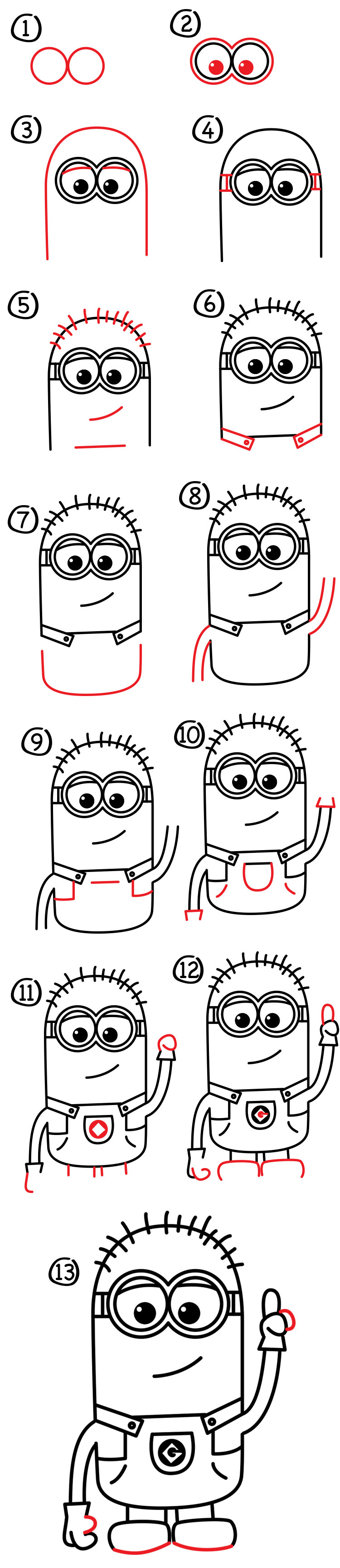 750x3458 How To Draw A Minion - Minion Drawing