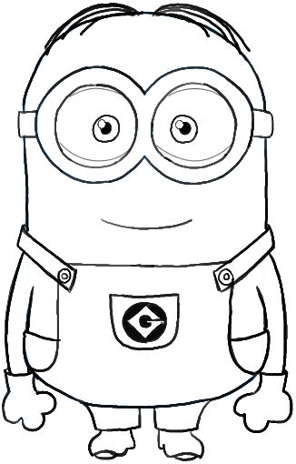 326x510 how to draw dave one of the minions from despicable me drawing - Minion Drawing Bob