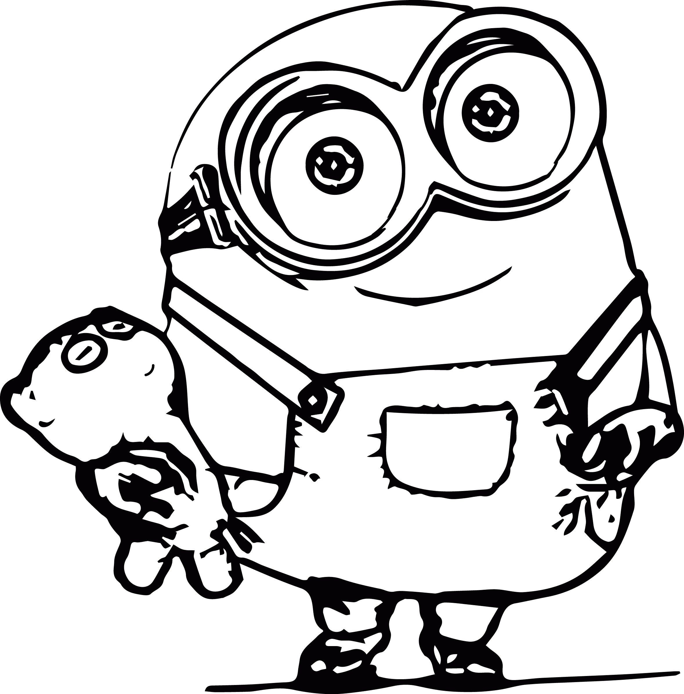 2358x2390 Minions Bob Drawing Minion Coloring Pages - Minion Drawing Bob