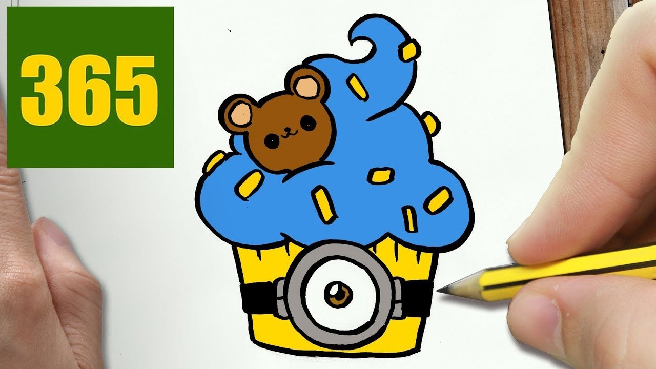 1280x720 How To Draw A Cupcake Minion Cute, Easy Step - Minion Drawing Easy