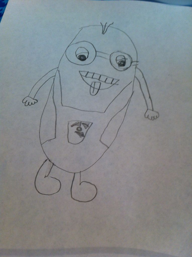 765x1024 How To Draw Dispicable Me Minions Easy Steps - Minion Drawing Easy