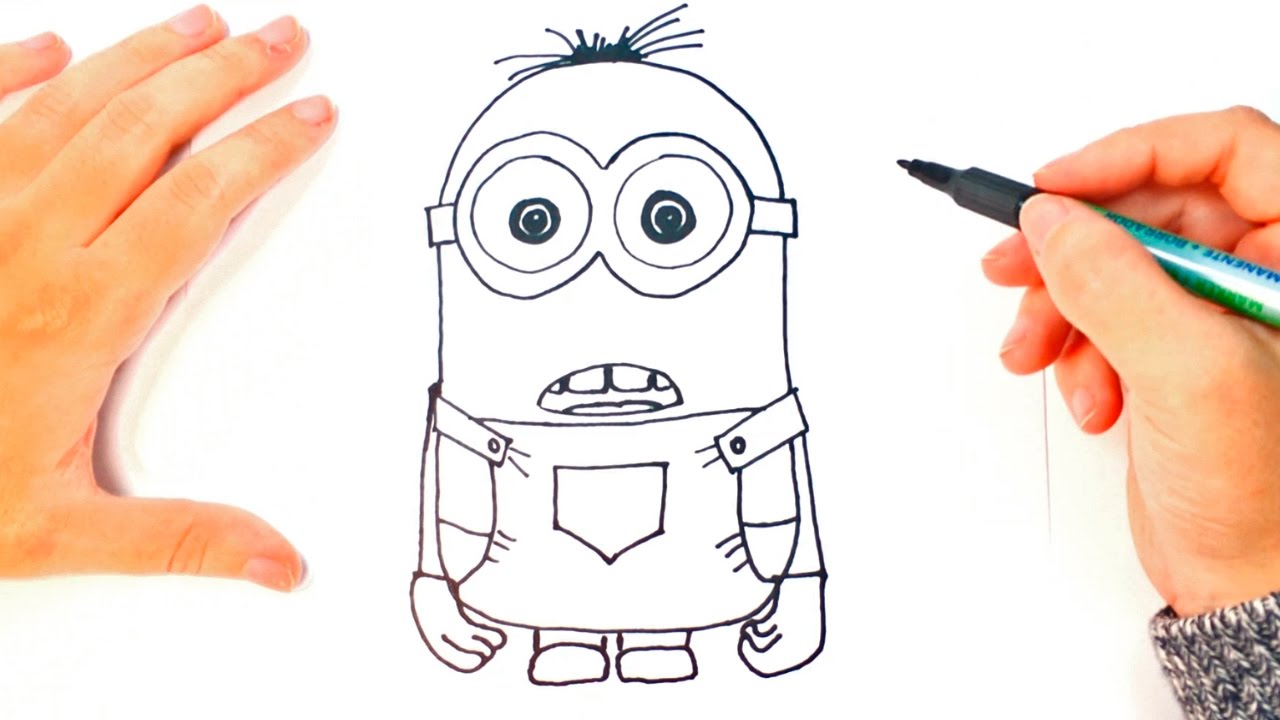 1280x720 how to draw a minion minion easy draw tutorial - Minion Drawing Easy