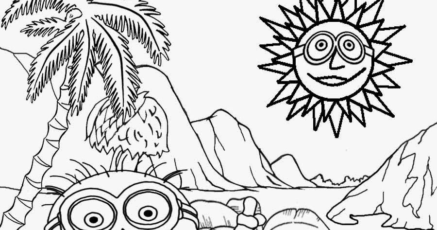 900x473 lets coloring book kids costume minion coloring pages banana - Minion Drawing For Kids