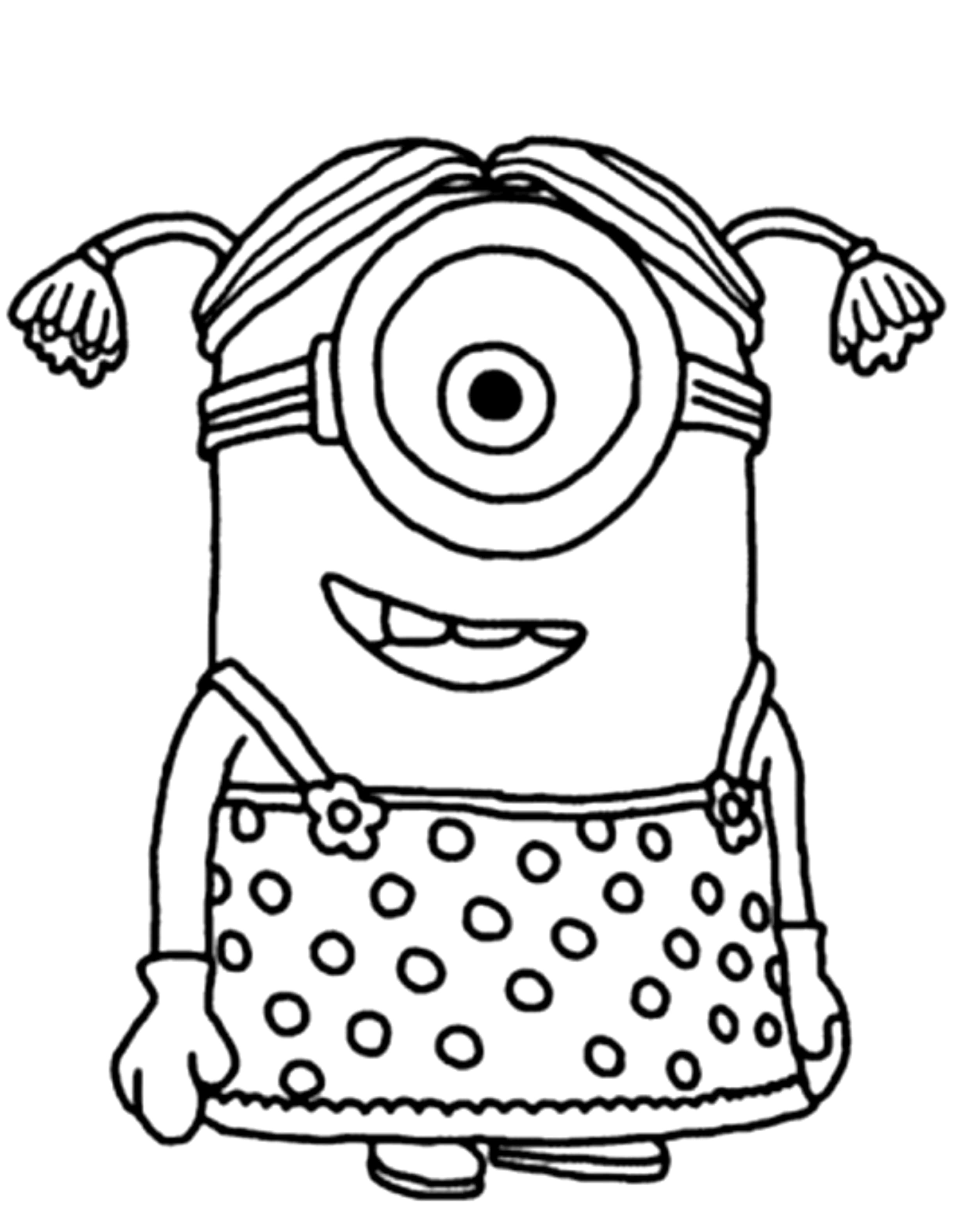 2440x3154 Minion Coloring Pages Best For Kids Baby Minions - Minion Drawing For Kids