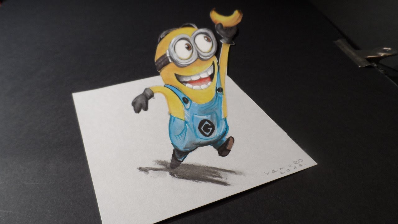 1280x720 How To Draw Minion - Minion Drawing Games