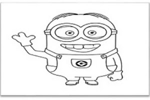 300x200 How To Draw Minions Drawing Step - Minion Drawing Step By Step