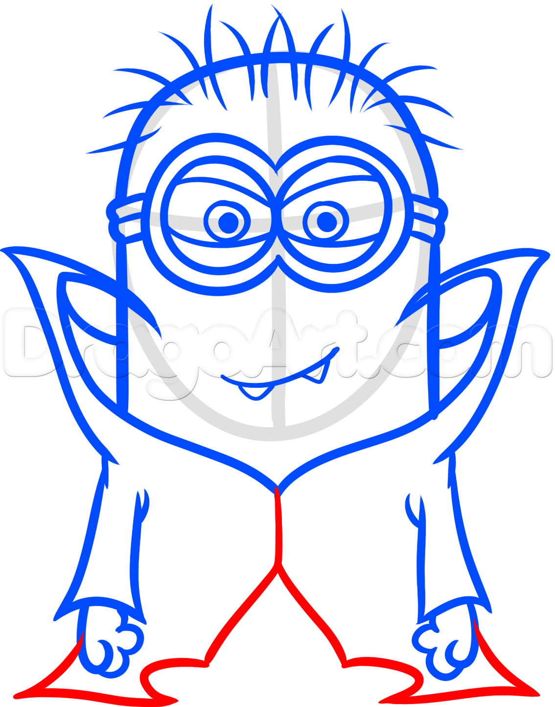 1134x1444 How To Draw A Halloween Minion, Step - Minion Drawing Step By Step