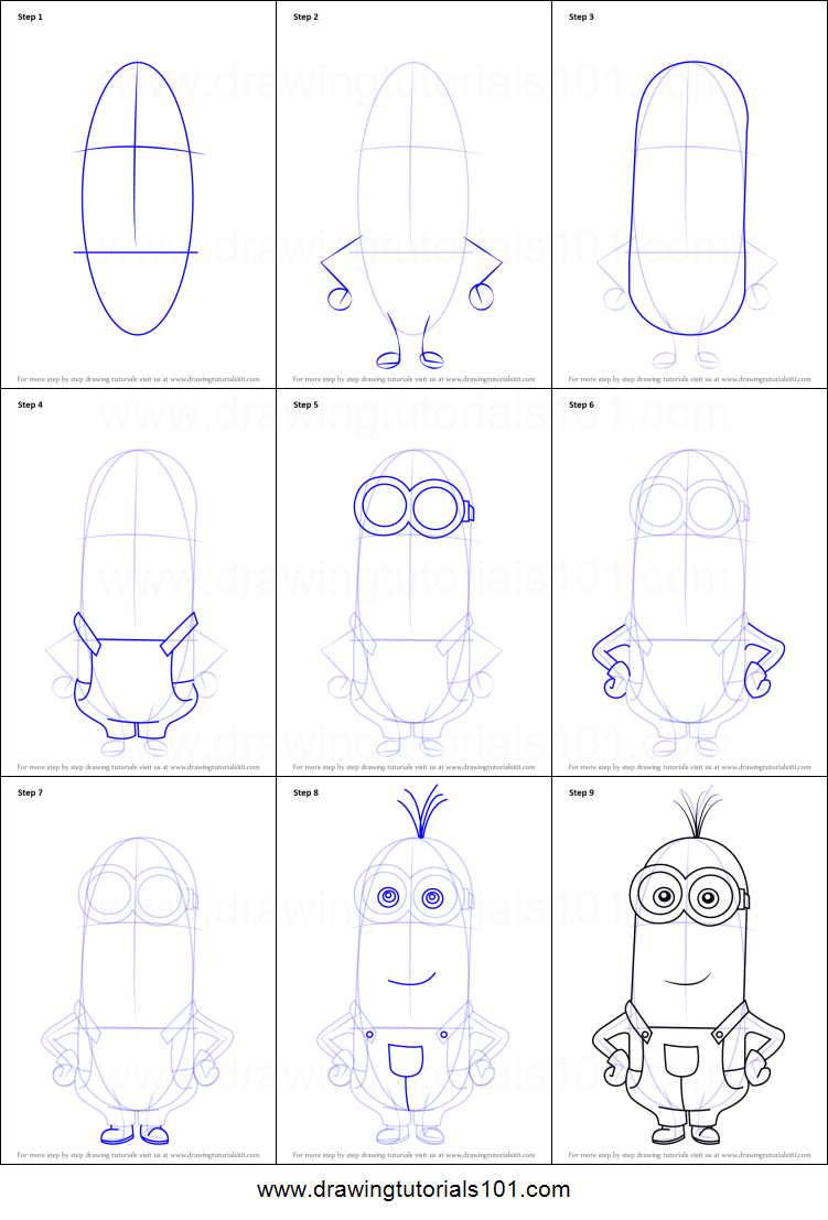 751x1107 Michael's Drawers - Minion Drawing Step By Step