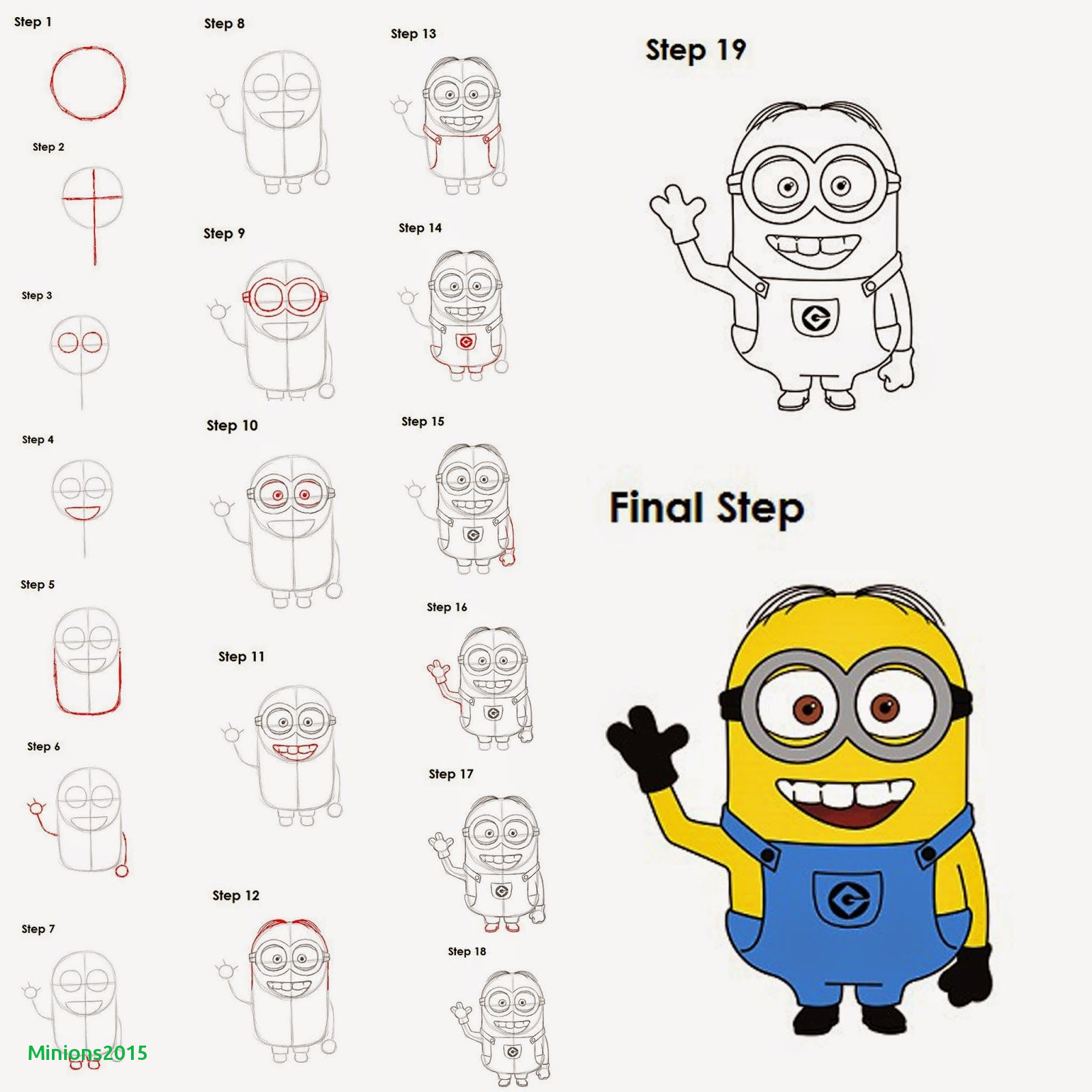 Minion Drawing Step By Step at Explore collection
