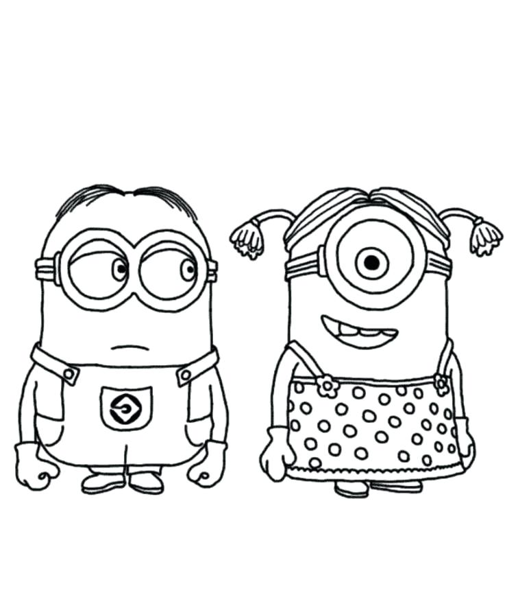 Minion Drawing Template at PaintingValley.com | Explore collection of