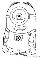 157x220 Minions Coloring Pages On Coloring - Minion Drawing Template