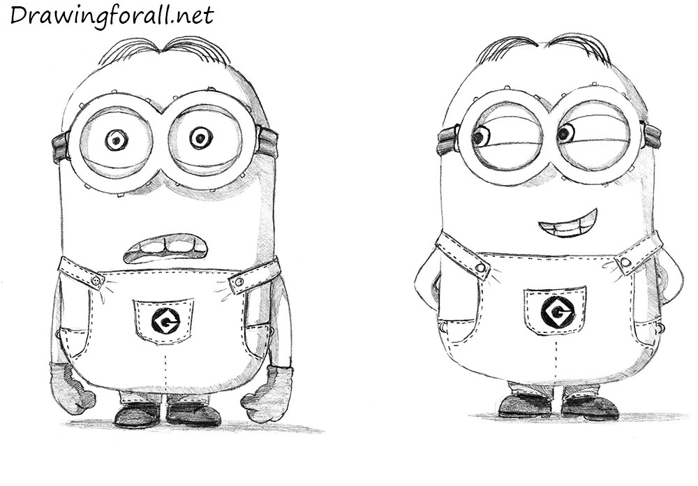 1000x696 How To Draw Minions How To Draw Minions Drawingforall Template - Minion Drawing Template