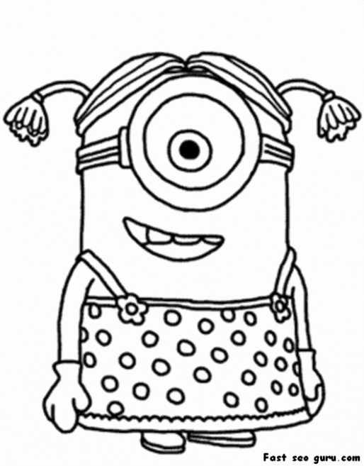 514x657 coloring pages despicable me unique baby minions coloring pages - Minion Drawing Template