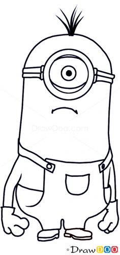 236x502 Huge Collection Of 'kevin The Minion Drawing' Download More Than - Minion Easy Drawing