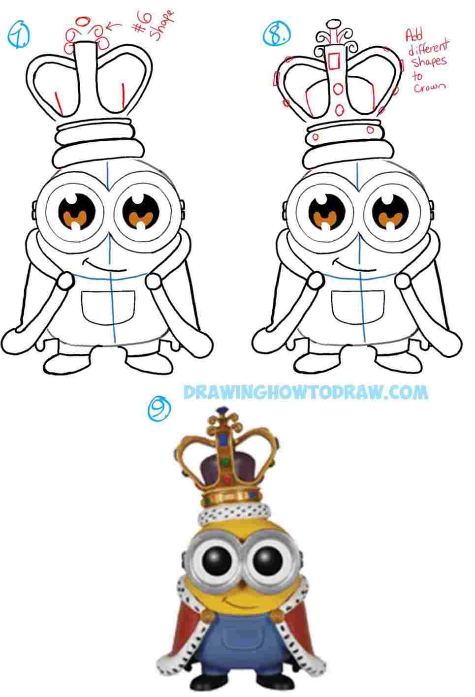 965x1416 king bob from the movie with easy rhcom how how to draw - Minion Easy Drawing