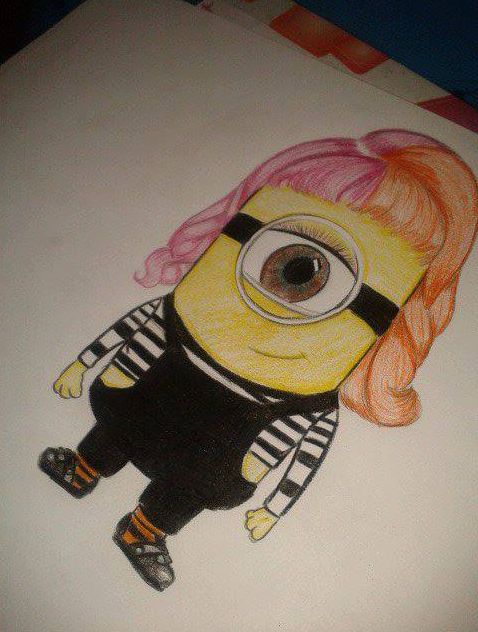478x632 girl minion finally minion minions, cute drawings, cute art - Minion Girl Drawing