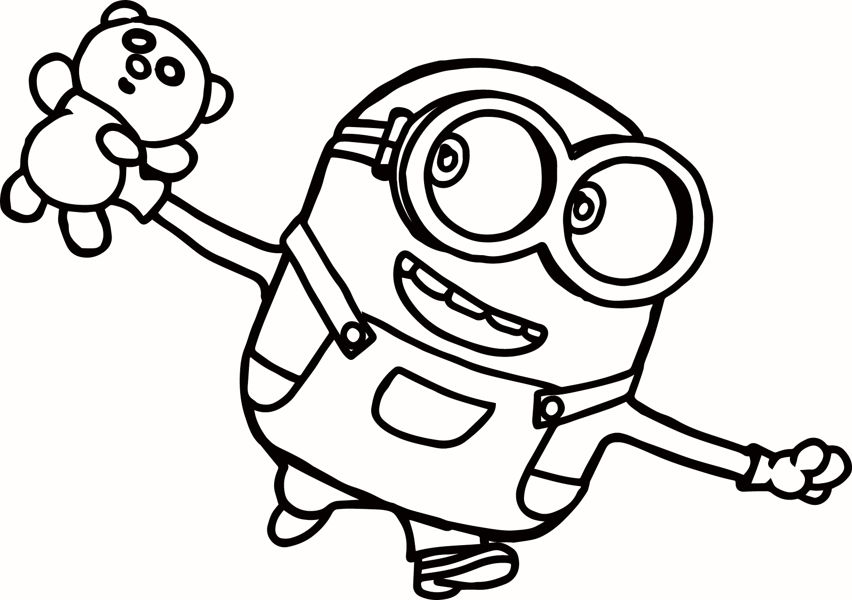 1756x1237 Minion Girl Colouring Printable Coloring - Minion Girl Drawing