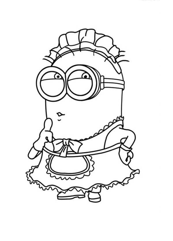 600x834 Minions Drawing Free Download - Minion Girl Drawing