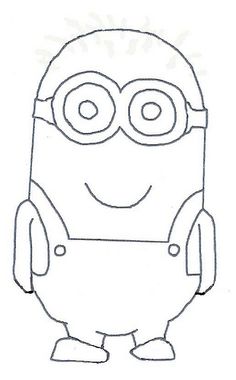 236x380 Huge Collection Of 'minion Drawing Template' Download More Than - Minion Outline Drawing